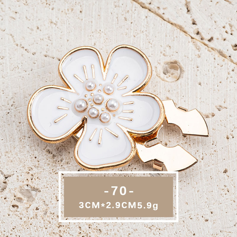 Elegant Crystal Pearl Shirt Button Accessories