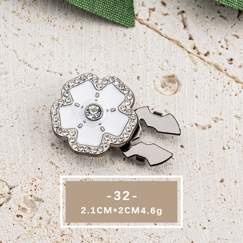 Elegant Crystal Pearl Shirt Button Accessories