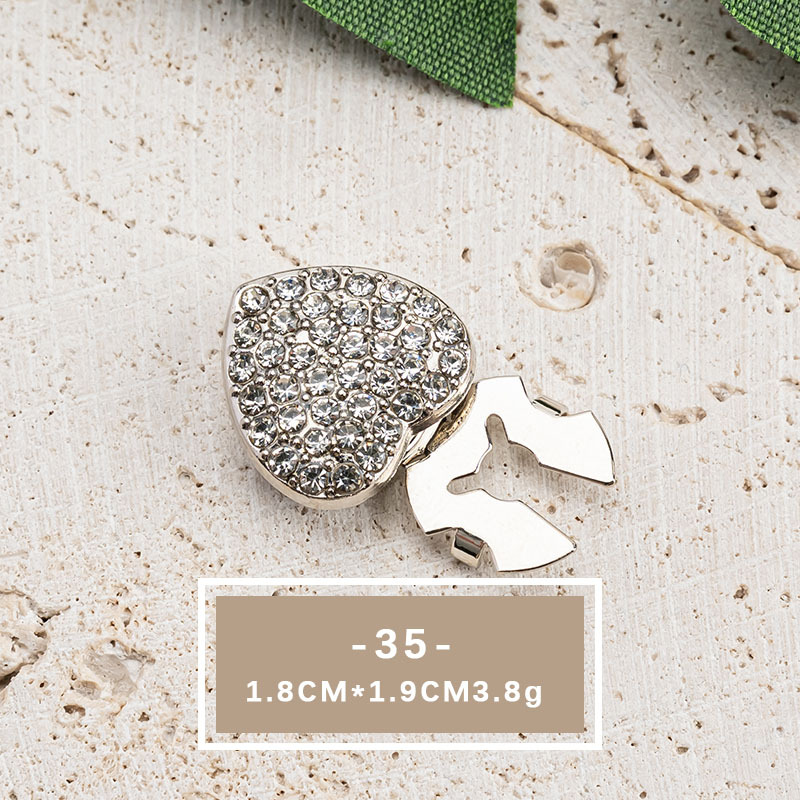 Elegant Crystal Pearl Shirt Button Accessories