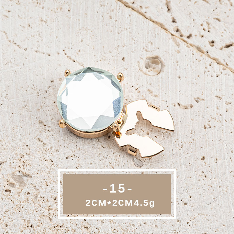 Elegant Crystal Pearl Shirt Button Accessories