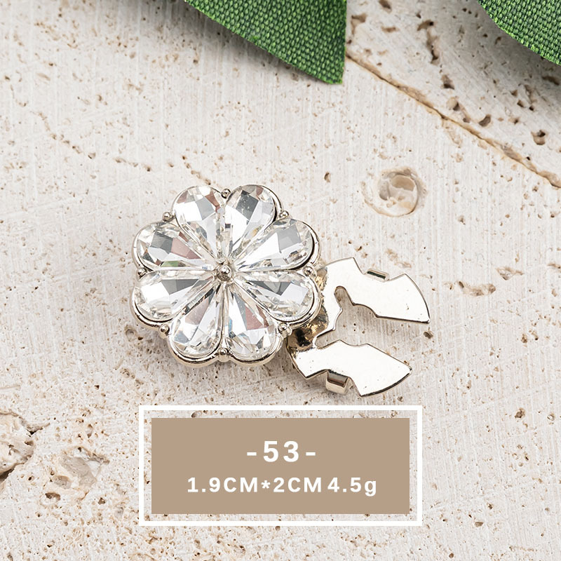 Elegant Crystal Pearl Shirt Button Accessories