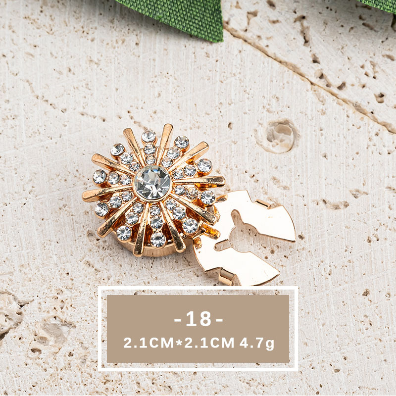 Elegant Crystal Pearl Shirt Button Accessories