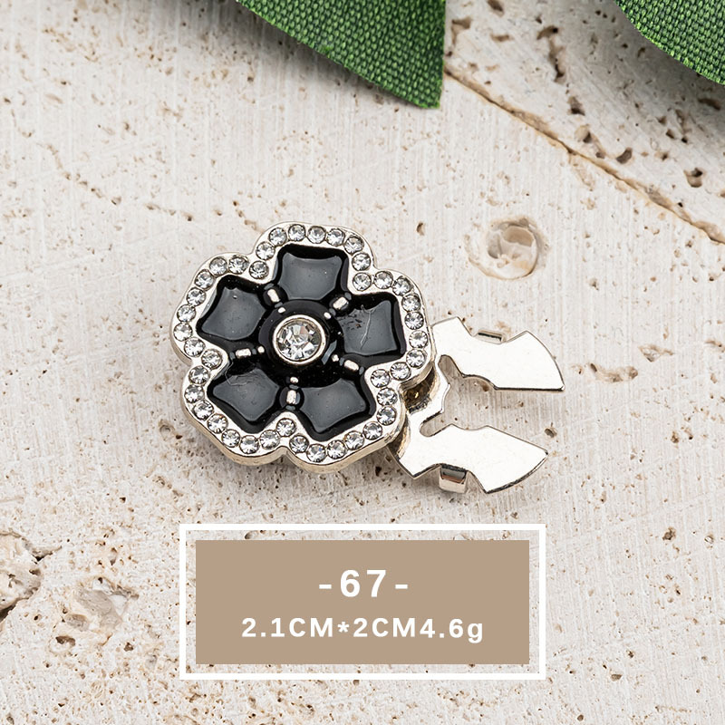 Elegant Crystal Pearl Shirt Button Accessories