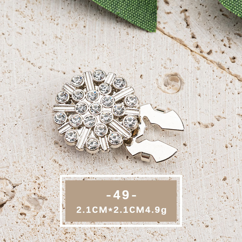 Elegant Crystal Pearl Shirt Button Accessories