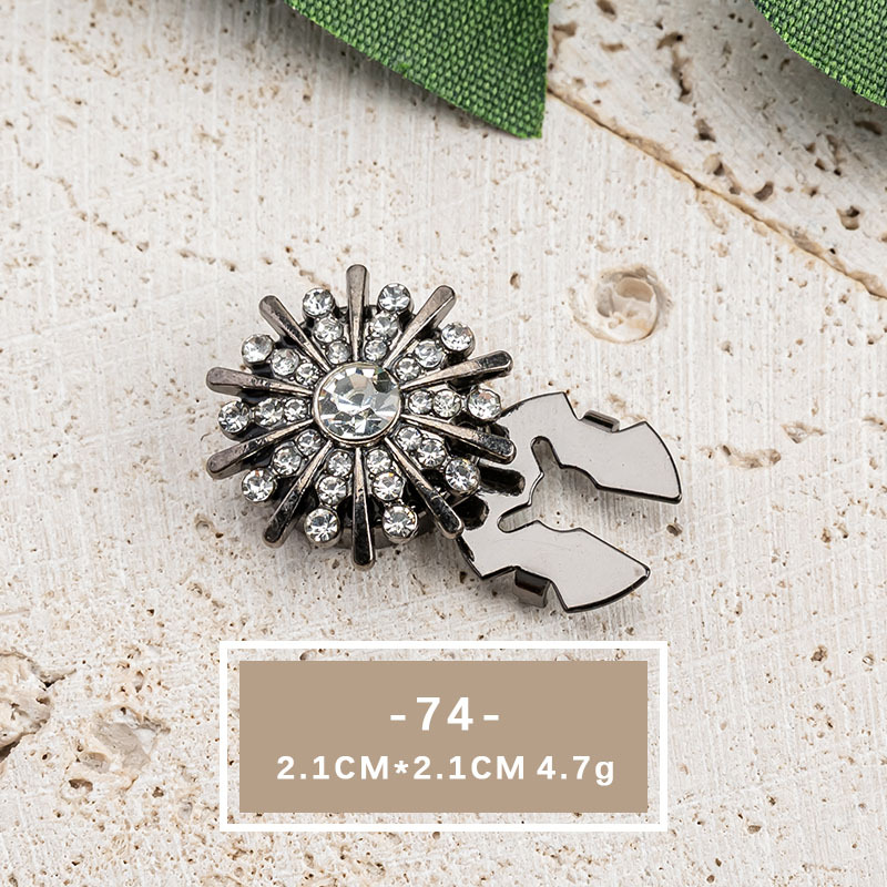 Elegant Crystal Pearl Shirt Button Accessories