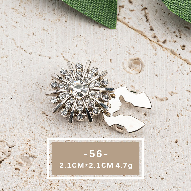 Elegant Crystal Pearl Shirt Button Accessories