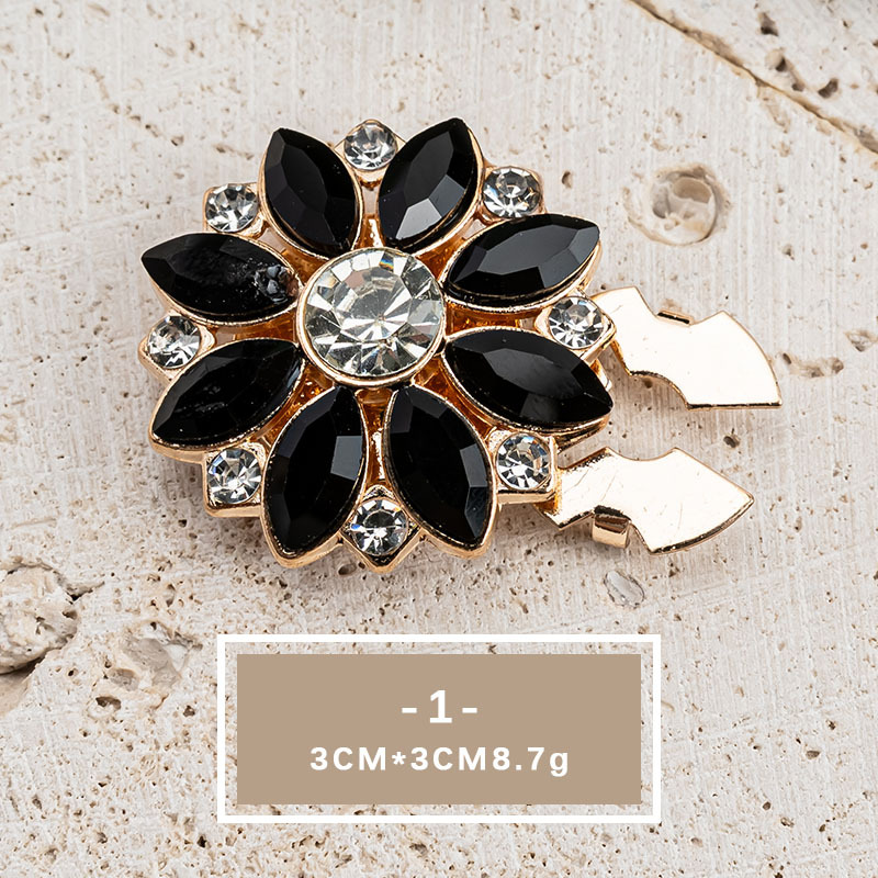 Elegant Crystal Pearl Shirt Button Accessories