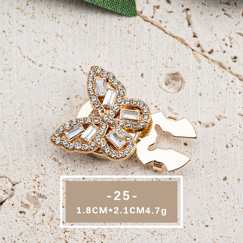 Elegant Crystal Pearl Shirt Button Accessories