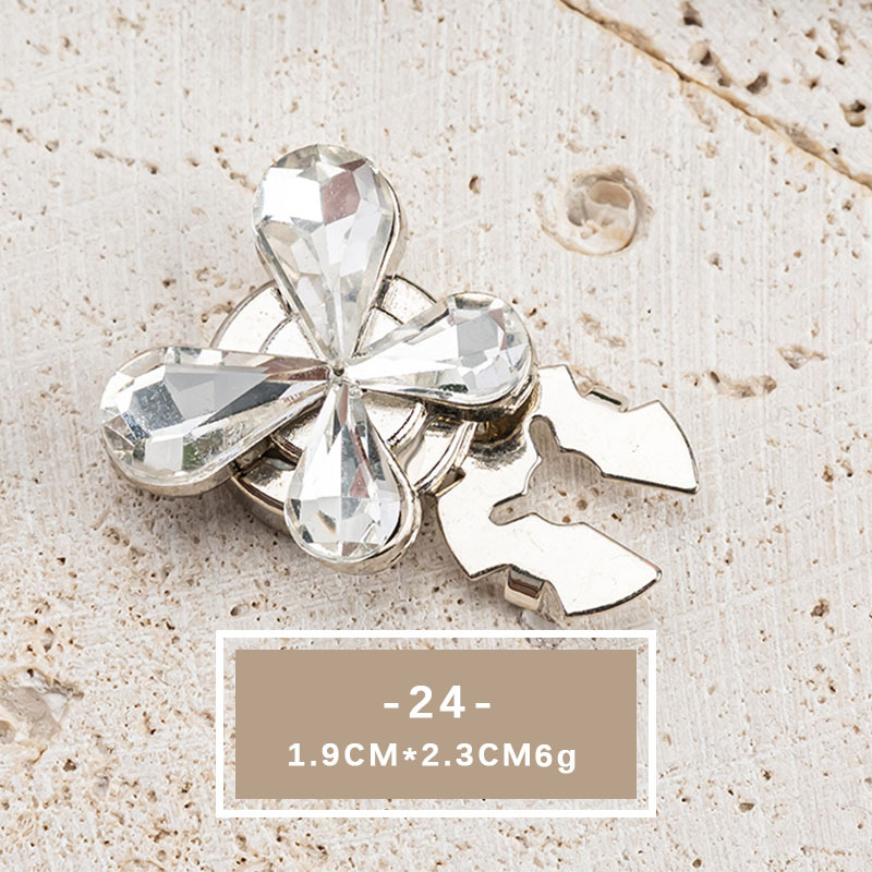 Elegant Crystal Pearl Shirt Button Accessories