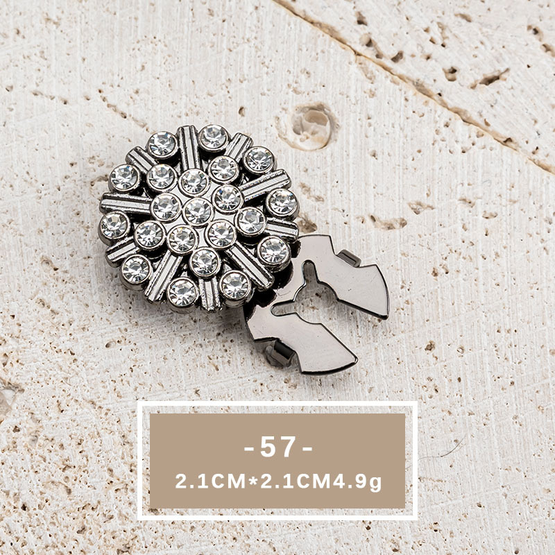 Elegant Crystal Pearl Shirt Button Accessories