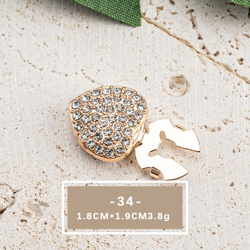 Elegant Crystal Pearl Shirt Button Accessories