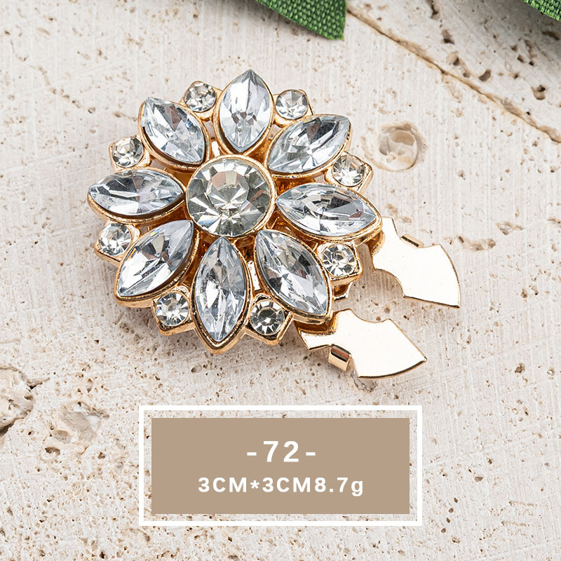 Elegant Crystal Pearl Shirt Button Accessories