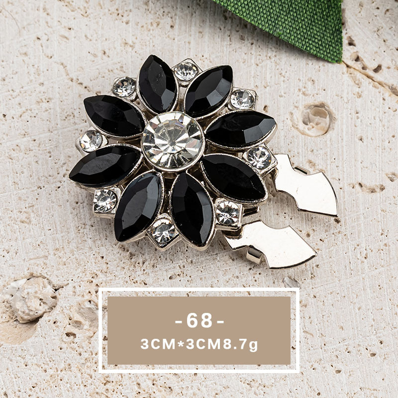 Elegant Crystal Pearl Shirt Button Accessories