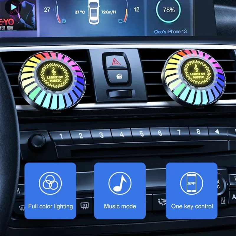 RGB LED Music Car Light – Sound & APP Control