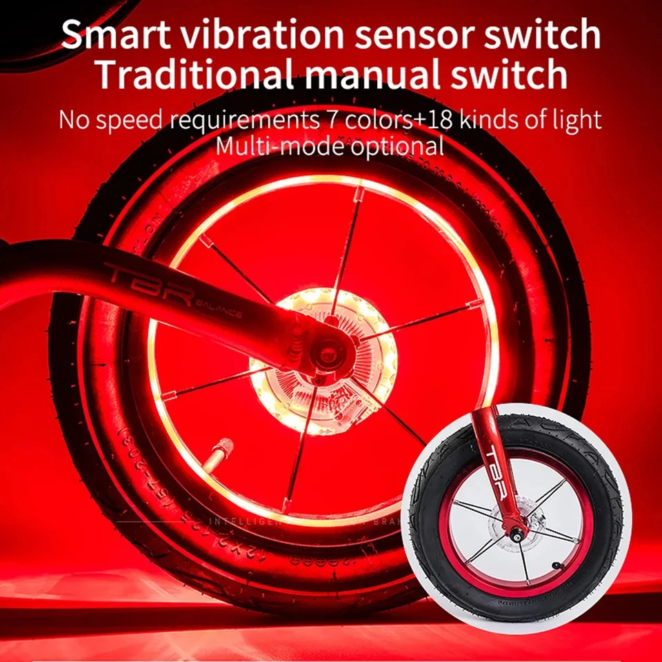 LED Bike Wheel Light, USB Rechargeable Colorful Spoke Light