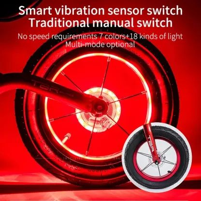 LED Bike Wheel Light, USB Rechargeable Colorful Spoke Light