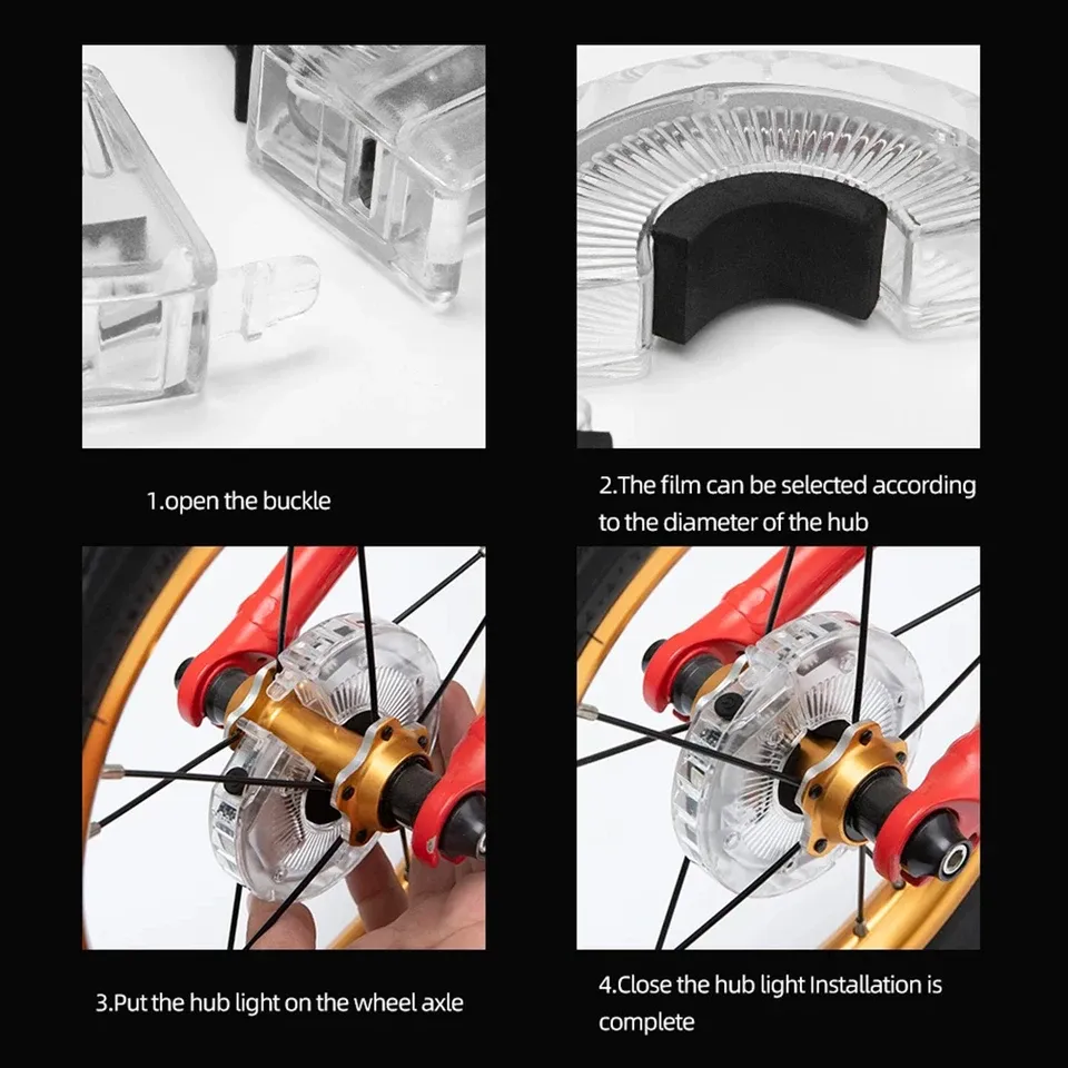 LED Bike Wheel Light, USB Rechargeable Colorful Spoke Light