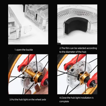 LED Bike Wheel Light, USB Rechargeable Colorful Spoke Light