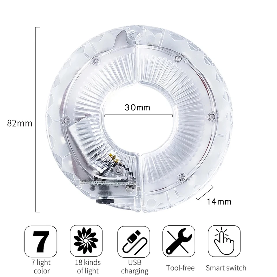 LED Bike Wheel Light, USB Rechargeable Colorful Spoke Light