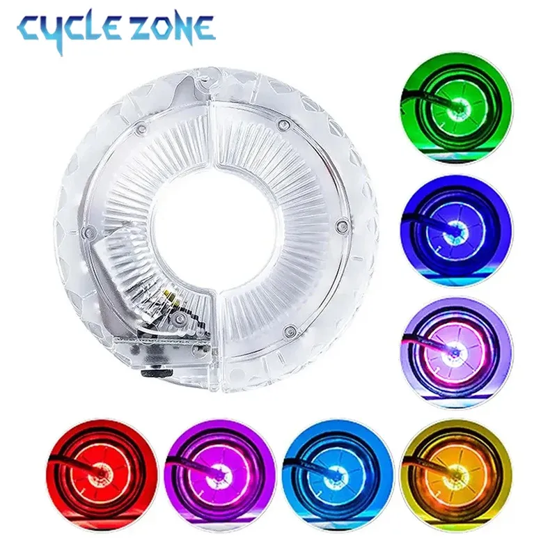 LED Bike Wheel Light, USB Rechargeable Colorful Spoke Light