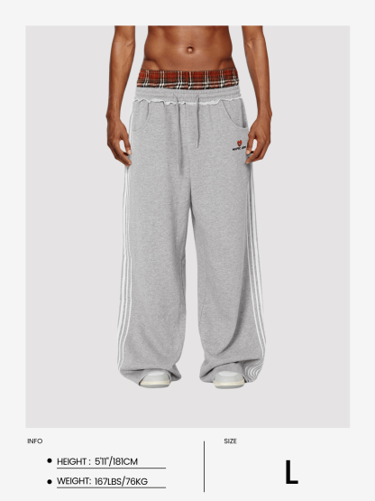 Retro Double Waist Sweatpants – Unisex Style