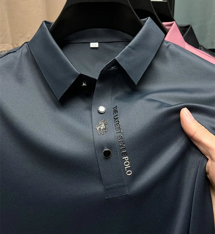 Men's Ice Silk Polo Shirt ❄️ | Seamless & Stylish 💼
