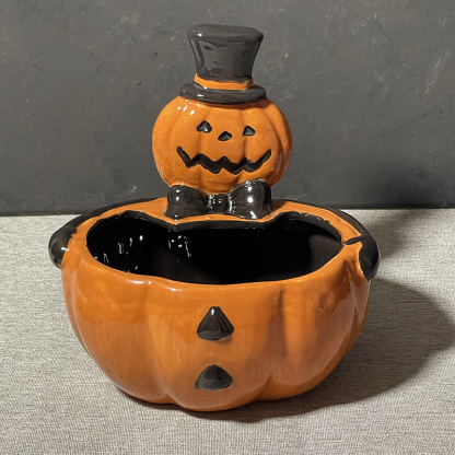 Halloween Pumpkin Ceramic Bowl