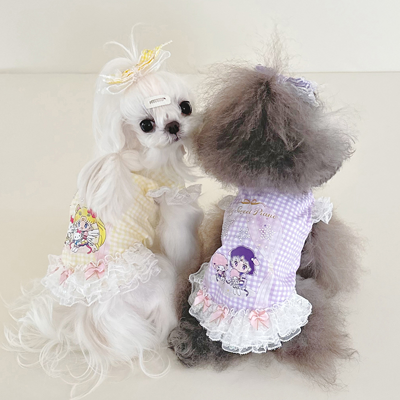 Plaid Princess Pet Dress-Petboxok