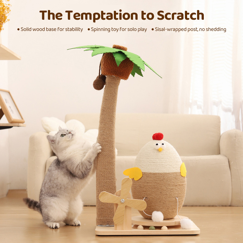 Vertical Sisal Cat Scratching Post-Petboxok