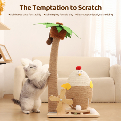 Vertical Sisal Cat Scratching Post-Petboxok