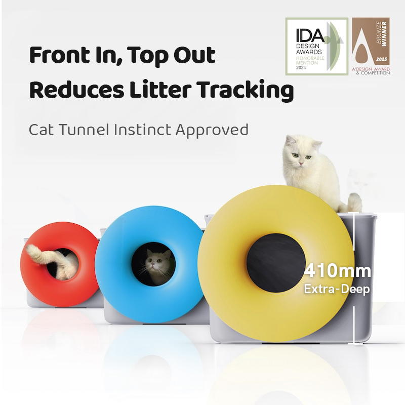 Donut-Shaped Large Cat Litter Box