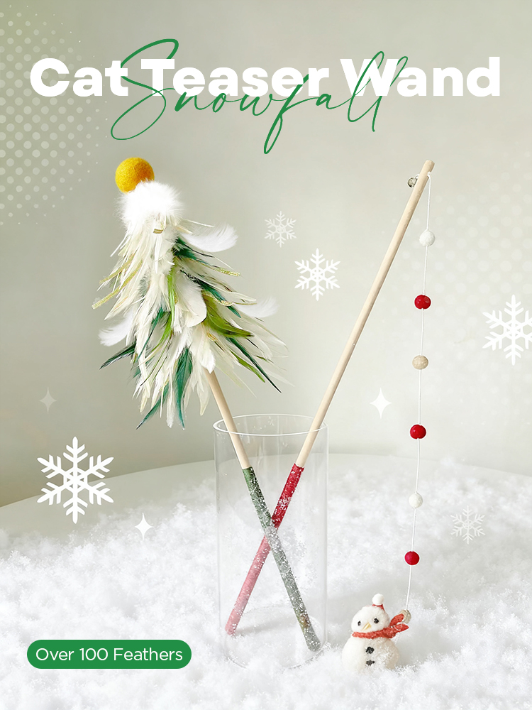 Snowfall Cat Teaser Wand