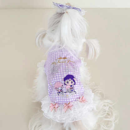 Plaid Princess Pet Dress-Petboxok