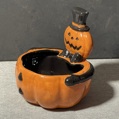 Halloween Pumpkin Ceramic Bowl