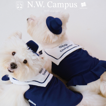N.W. Campus 1909 Embroidered Pet Sailor Uniform