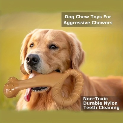 Durable Nylon Dog Chew Bone - Interactive Bite-Resistant Chew Toy-Petboxok