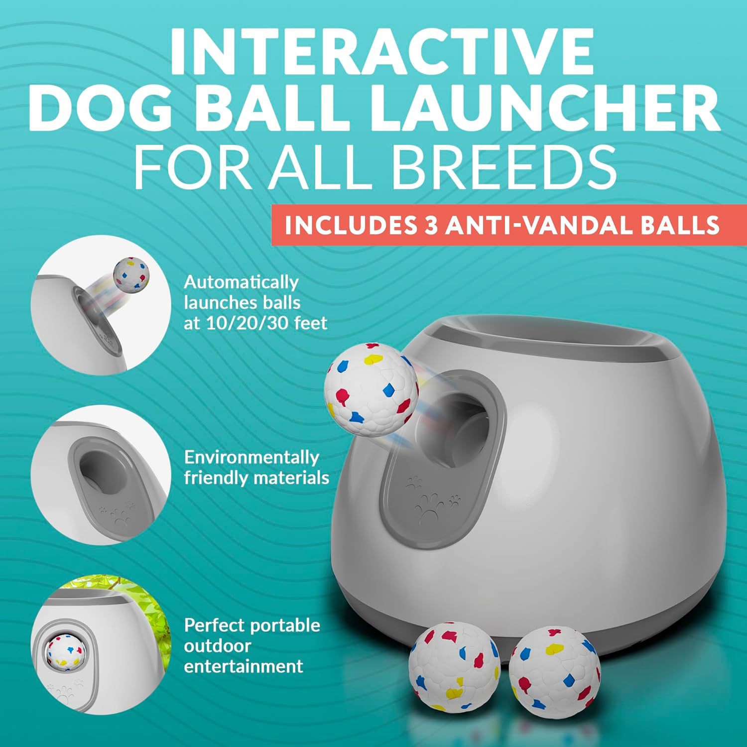 Interactive Pet Ball Launcher-Petboxok