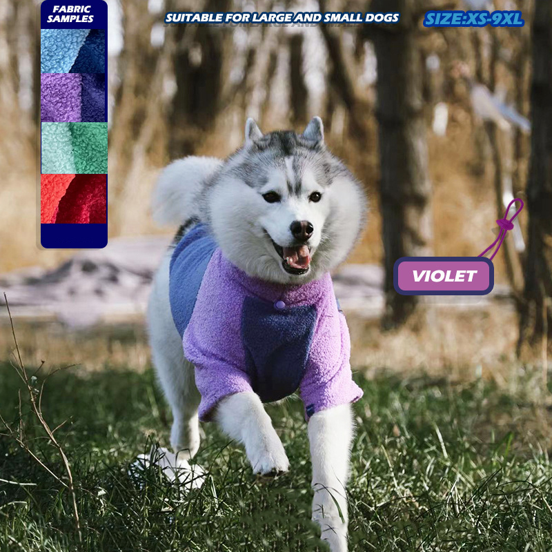 Two-Tone Dog Sweater - Warm Fleece Pullover-Petboxok