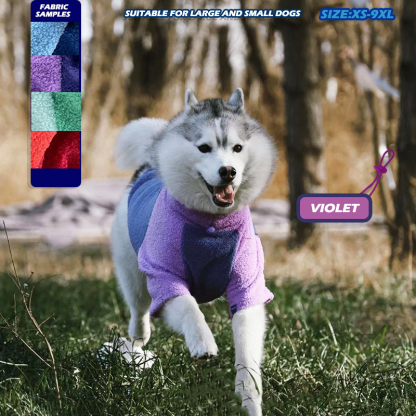 Two-Tone Dog Sweater - Warm Fleece Pullover-Petboxok