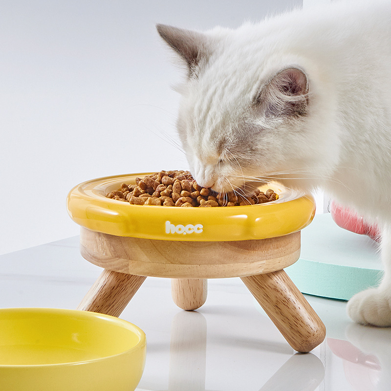 Solid Wood Pet Bowl Stand-Petboxok