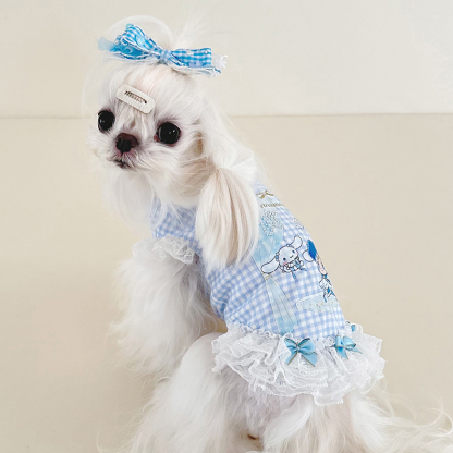 Plaid Princess Pet Dress-Petboxok