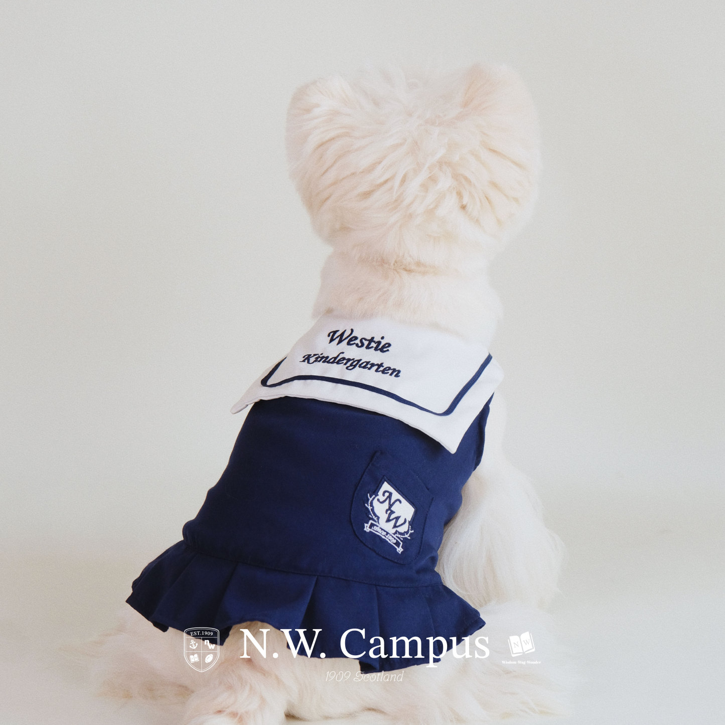 N.W. Campus 1909 Embroidered Pet Sailor Uniform