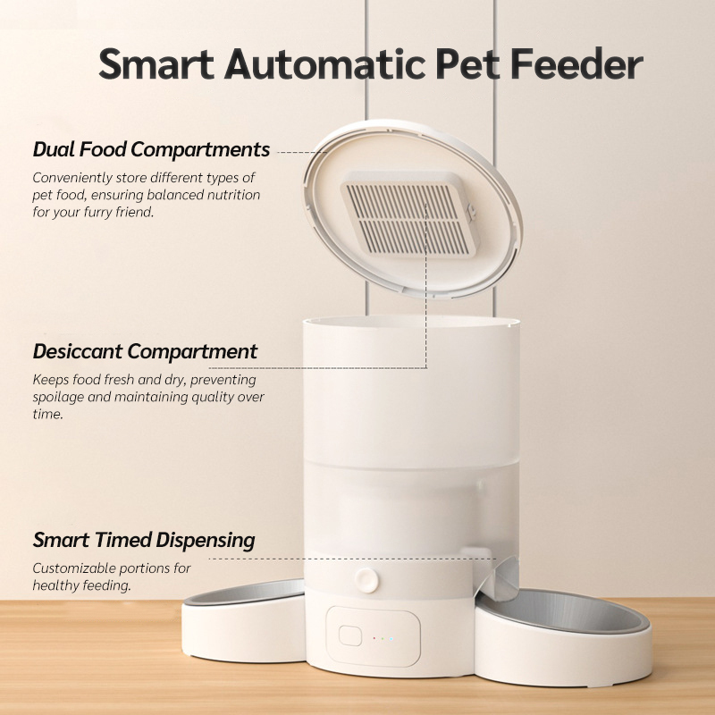Dual Bowl Smart Voice Feeder-Petboxok