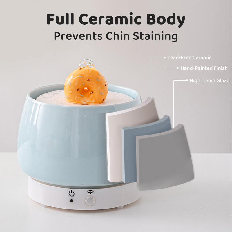 Smart Sensor Ceramic Pet Water Fountain