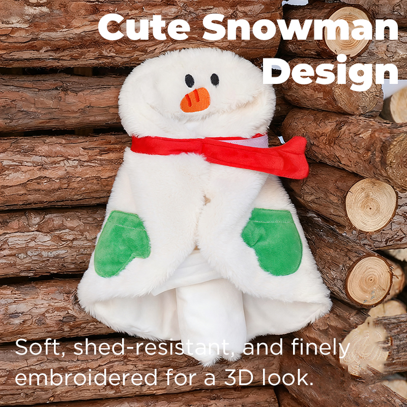 Christmas Snowman Pet Cape