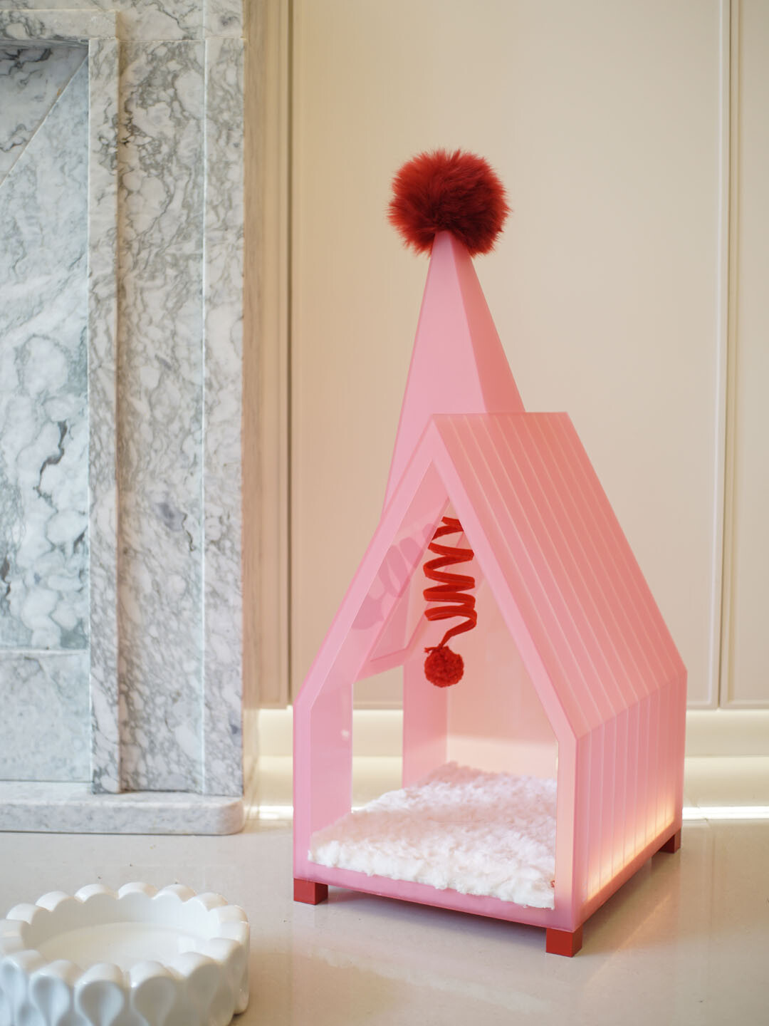 Pink Pet House Cat Bed -Petboxok