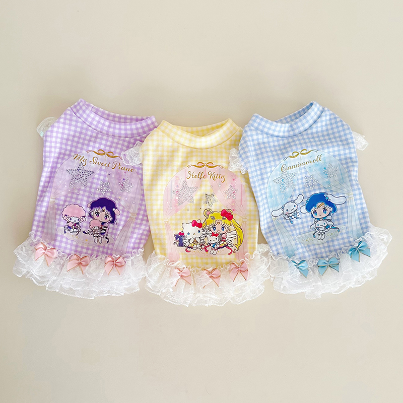 Plaid Princess Pet Dress-Petboxok