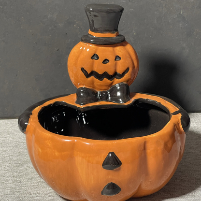 Halloween Pumpkin Ceramic Bowl