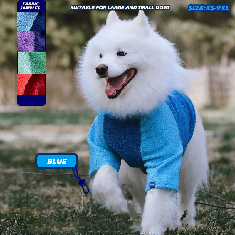 Two-Tone Dog Sweater - Warm Fleece Pullover-Petboxok