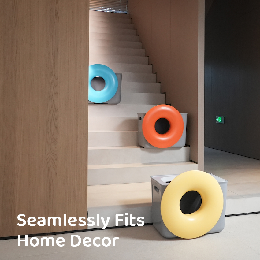 Donut-Shaped Large Cat Litter Box